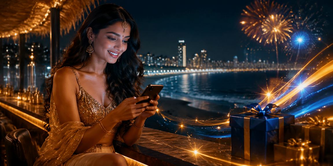 Mumbai Bandra night scene with mobile casino and vibrant entertainment